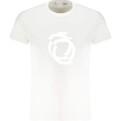 Trussardi Bílé pánské triko s krátkým rukávem bílá