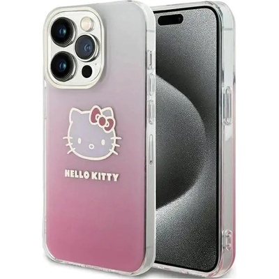 Hello Kitty Кейс Hello Kitty IML Gradient Electrop Kitty Head за iPhone 15 Pro Max, розов (3666339185459)