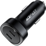 ACEFAST Зарядно за кола B2 - Acefast, 2x Type-C, двойно PD бързо зареждане, 72 W, вграден чип за регулатор на напрежението - черно