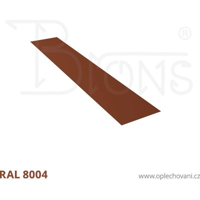 Brons Rovinný plech 350 x 2000 mm cihlově červená