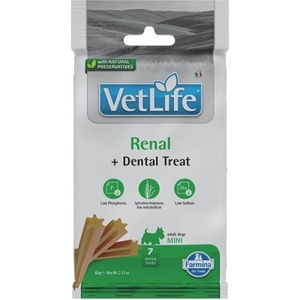 Farmina Vet Life Renal Dental Treat Mini - Дентални стикове за кучета от мини породи - 60 гр, Италия - KVN0006005