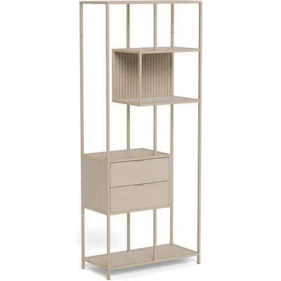 Knihovna SARON 77x185 cm šedá 0000109298