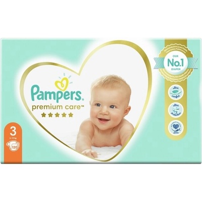 Pampers Premium Care Размер 3, пелени, MB, 120бр (4015400465461)