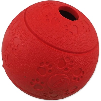 Dog Fantasy Hračka loptička na maškrty červená 8 cm