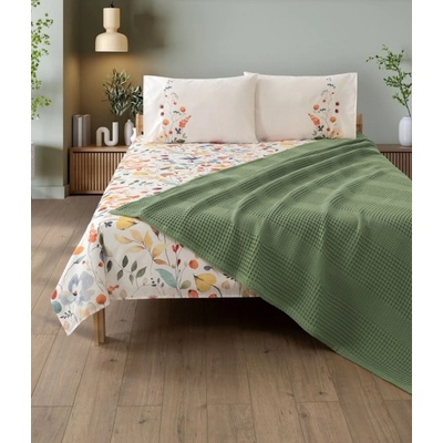 Rakla Комплект за спалня с кувертюра Rakla - Fayette, 4 части, Green (Rakla 266)