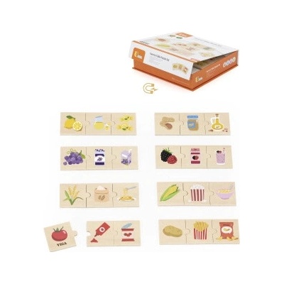 Viga puzzle spájanie prírody a jedla
