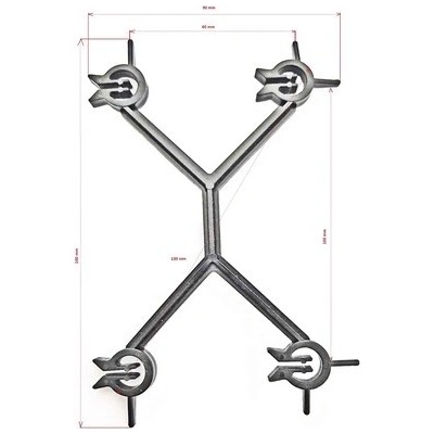 ORLIBIT Třmínek plastový 140x100 mm (na průměr tyče - 4, 5, 6, 8 mm)