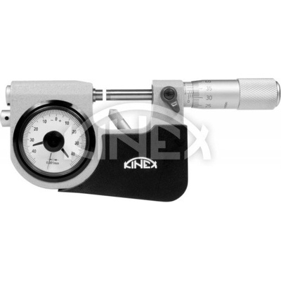 Kinex 7126 Mikrometr třmenový 0-25mm pasametr dělení 0,001 DIN 863