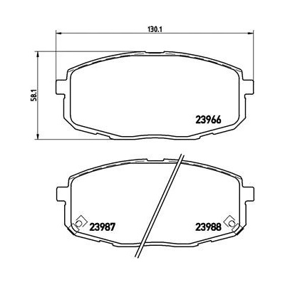 BREMBO Sada brzdových platničiek kotúčovej brzdy P30034