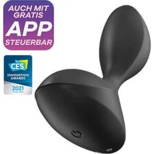 Satisfyer Sweet Seal - анален вибратор с управление чрез приложение (черен)