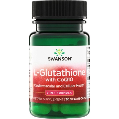 Swanson L-Glutation a Koenzym Q10 30 kapslí