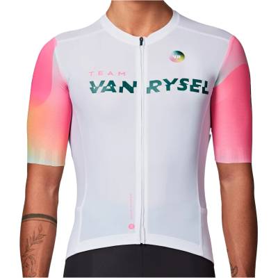 VAN RYSEL Фланелка с къс ръкав за колоездене VAN RYSEL Jersey RCR Short Sleeve Cycling jersey - Team White - размер XL (056-4206-0414)