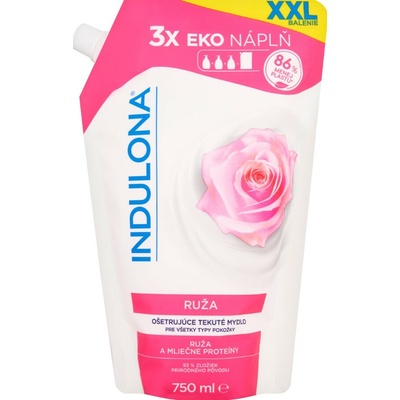 Indulona Ruža Ošetrujúce tekuté mydlo Náhradná náplň tekuté mydlo 750 ml