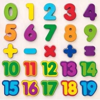 Image 1 of Woodyland Дървен пъзел Woody - Числата от 1 до 20 и аритметичните знаци (90069)