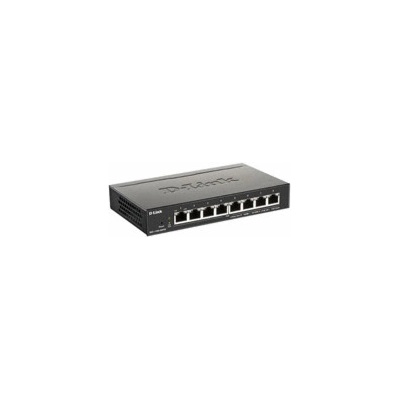 D-Link DGS-1100-08PV2 8-port Gigabit Smart Managed PoE switch, PoE budget 64W, fanless – Zboží Živě