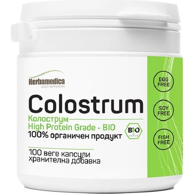 Herbamedica Хранителна добавка Hebamedica - Colostrum, 100 капсули