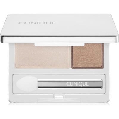 Clinique All About Shadow Duo Relaunch duo očné tiene Ivory Bisque/Bronze Satin Shimmer 1,7 g