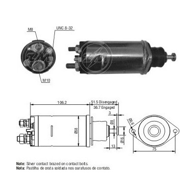 Spínač startéru 10479611 Delco 10457123