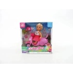 Pegaz Toys DOLL 15 cm CUTE GIRL ON MOTORCYCLE /KART