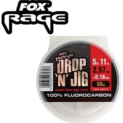 Fox RAGE Drop 'N' jig fluorocarbon 50 m 0,18 mm 2,57 kg