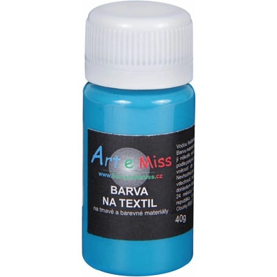 Barva na tmavý textil 40 g tyrkysová