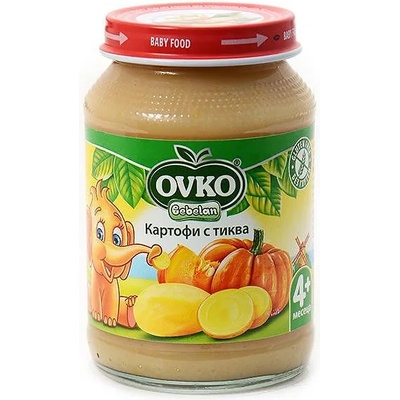OVKO Bebelan - Пюре картофи с тиква 4 месец 190 гр (1093)