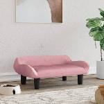 vidaXL Кучешко легло розово 70x40x24 см кадифе (171954)