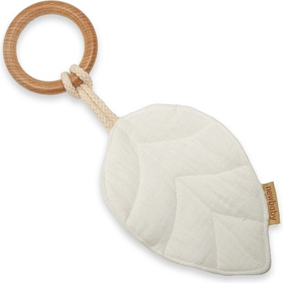 New Baby detské hryzátko Leaf white