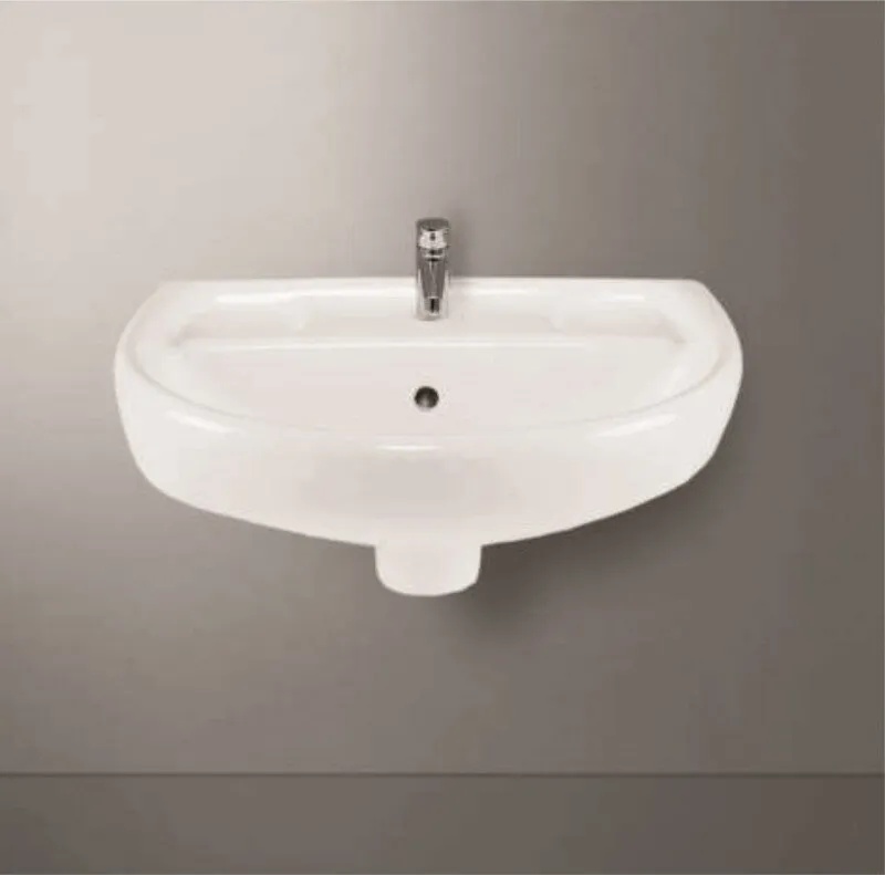 Inter Ceramic Мивка за баня ICC 4030, стенен монтаж, порцелан, бял, 42x31.5x16см (4030)