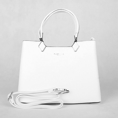 Flora & Co Tříoddílová střední elegantní kabelka do ruky F2582 bílá