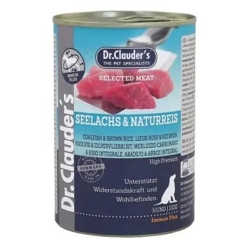 Dr.Clauder's - Selected Meat Seelachs Naturreis Pre Biotics - храна за възрастни кучета с американска треска и кафяв ориз - 800 гр