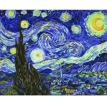 Diamond Dotz Diamond Dotz: Ван Гог, Звездна нощ - 51 x 40