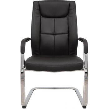 RFG Посетителски стол RFG BOGART M, екокожа, метална основа, до 150 kg, черен, (4010100242)