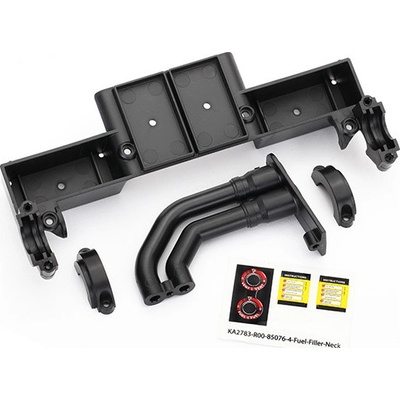 Traxxas Chassis tray/ driveshaft clamps/ fuel filler black