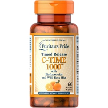 Image 1 of Puritan's Pride Vitamin C-1000 mg with Rose Hips Timed Release [60 капсули]