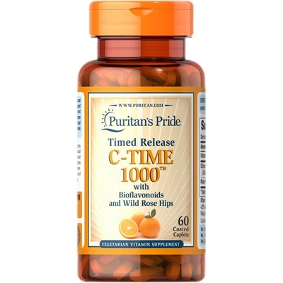 Puritan's Pride Vitamin C-1000 mg with Rose Hips Timed Release [60 капсули]