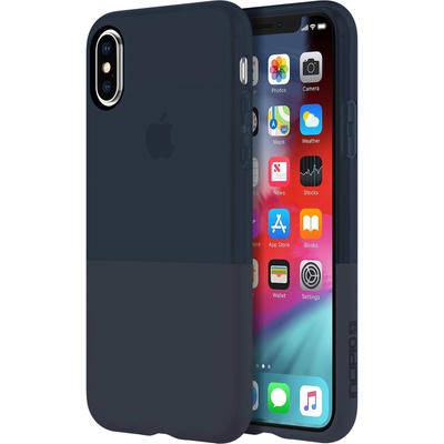 Incipio NGP Case - удароустойчив силиконов калъф за iPhone Xs, iPhone X (тъмносин)