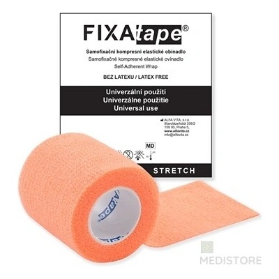 ALFA VITA, s.r.o. FIXAtape STRETCH Samofixačné elastické ovínadlo farba fluorescentná oranžová, 5,0 cm x 450 cm 1 ks