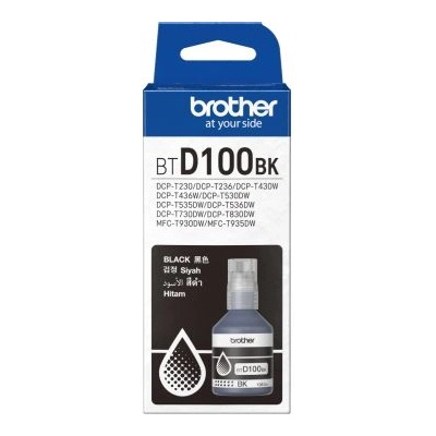 BROTHER БУТИЛКА МАСТИЛО ЗА BROTHER MFC-T930DW/DCP-T830DW/DCP-T730DW/DCP-T530DW/DCP-T430W/DCP-T230 - Ink Bottle - Black - PN BTD100BK (BT-D100BK) (BTD100BK)