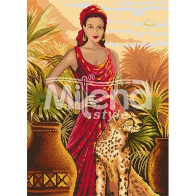 Milena Style Африкански ден - гоблен със схема конци Ariadna 1: 1