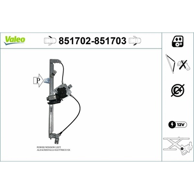 Mechanizmus zdvíhania okna VALEO 851703