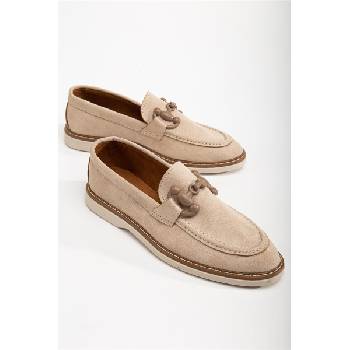 Moda Trend Дамски велурени лоуфъри - Бежови #367284 (367284_Бежов)
