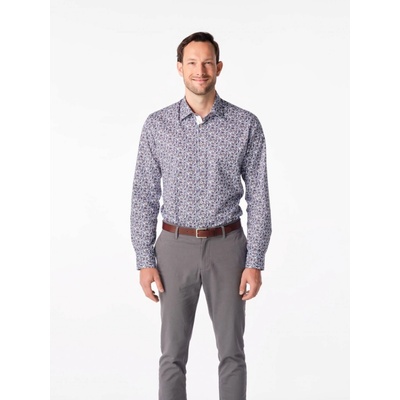 CityZen Bend pánska elegantná košeľa slim fit biela/fialová