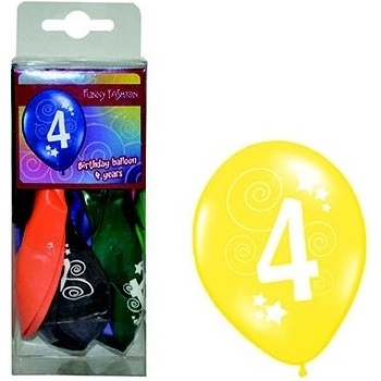 Balónky s číslem 4 barevné