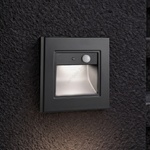Brilagi - LED стълбищно осветително тяло STEP LIGHT с вграден сензор LED/1, 5W/230V IP44 черно (BG4633)