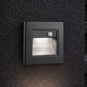 Brilagi - LED стълбищно осветително тяло STEP LIGHT с вграден сензор LED/1, 5W/230V IP44 черно (BG4633)
