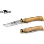 ANTONINI oldbear 9307/21_lu / Джобно ножче от неръждаема стомана с дръжка от маслинено дърво - кафяво 90 мм (aec0009)