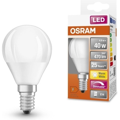 Osram 4058075430938 Stmívatelná LED žárovka E14 4,9 W SUPERSTAR CLASSIC P, teplá bíla