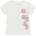GUESS Бяла тениска за мини момиче с цветен надпис Guess с глитери