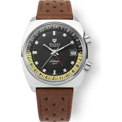 Nivada Grenchen Antarctic Black Brown Racing Strap